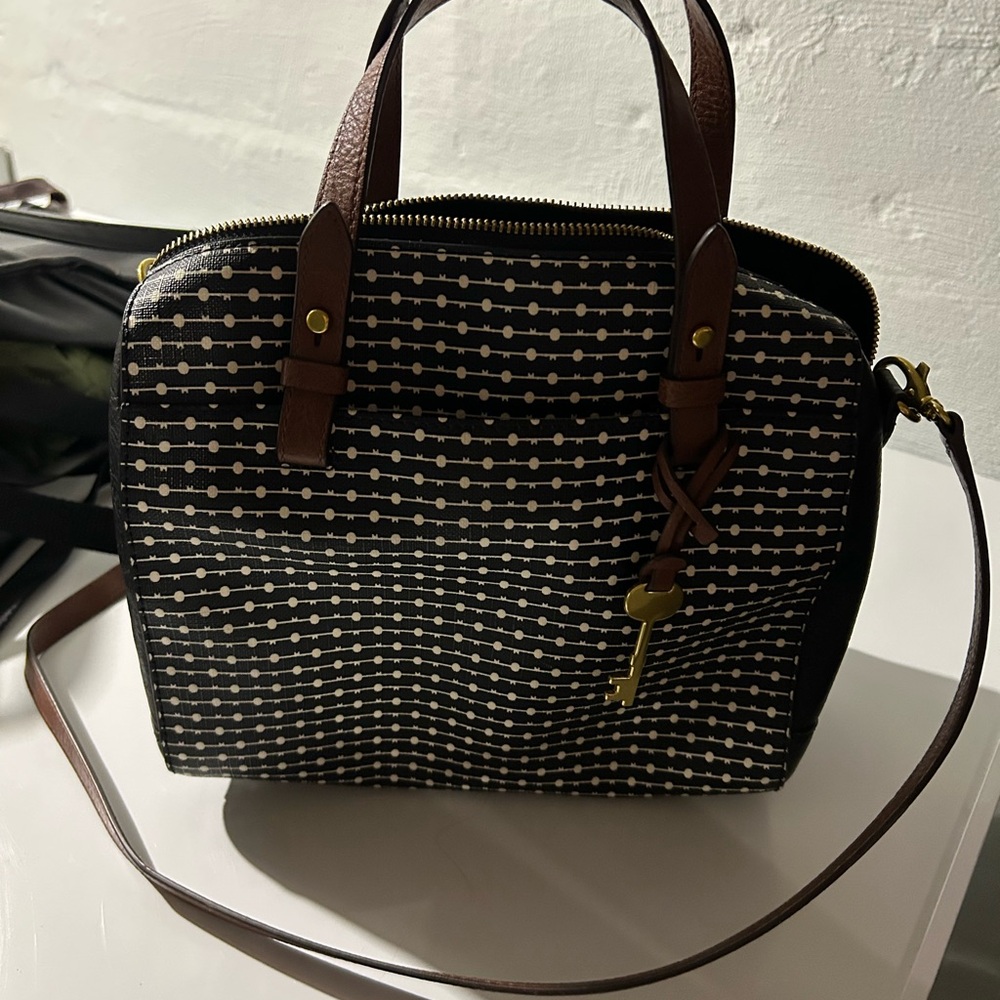 Fossil Black and Brown Women's Handbag